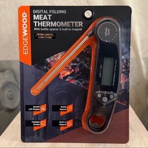 ⚡️Edgewood Digital Folding Meat Thermometer with Bottle pener & Built-In Magnet